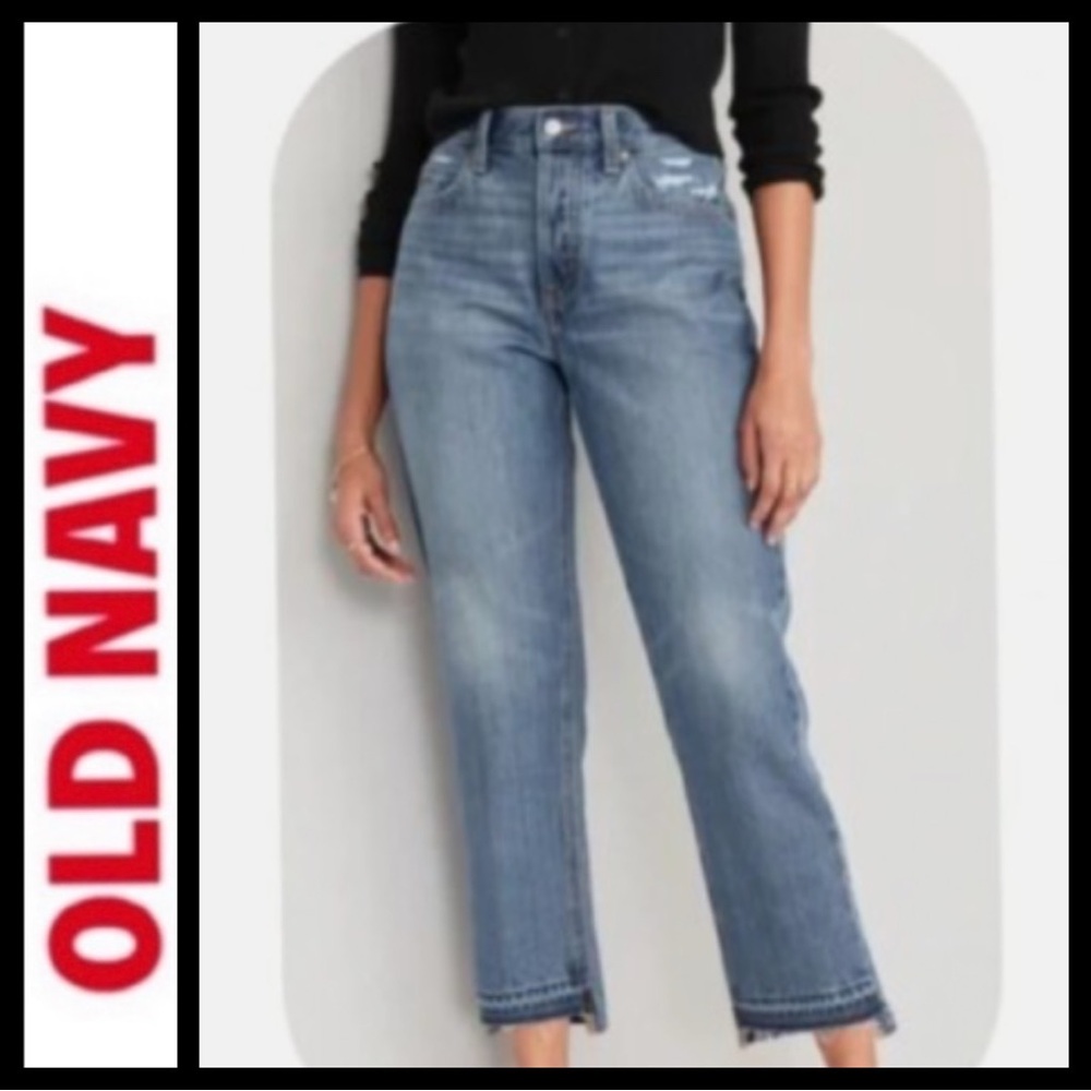 Old Navy High Rise Slouchy Straight Jeans